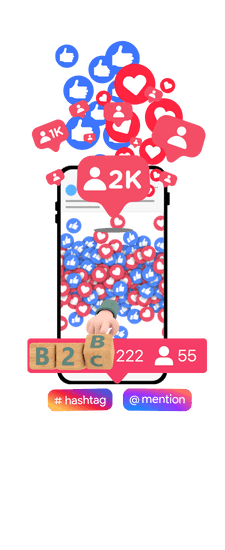Socialmedia Grafik von Likes und Follower
