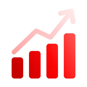Steigende Balkengrafik als Symbol für erfolgreiche Werbekampagnen