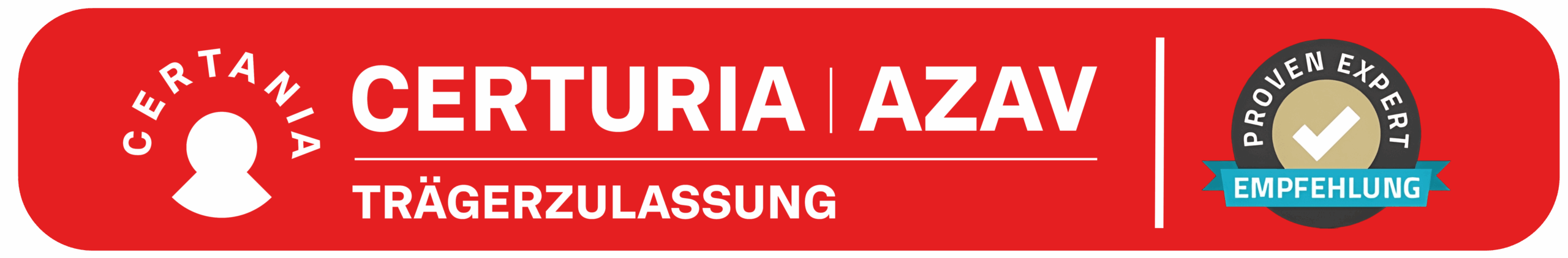 Certuria Siegel für die AZAV Trägerzulassung und ProvenExpert Empfehlung für Magnet Media
